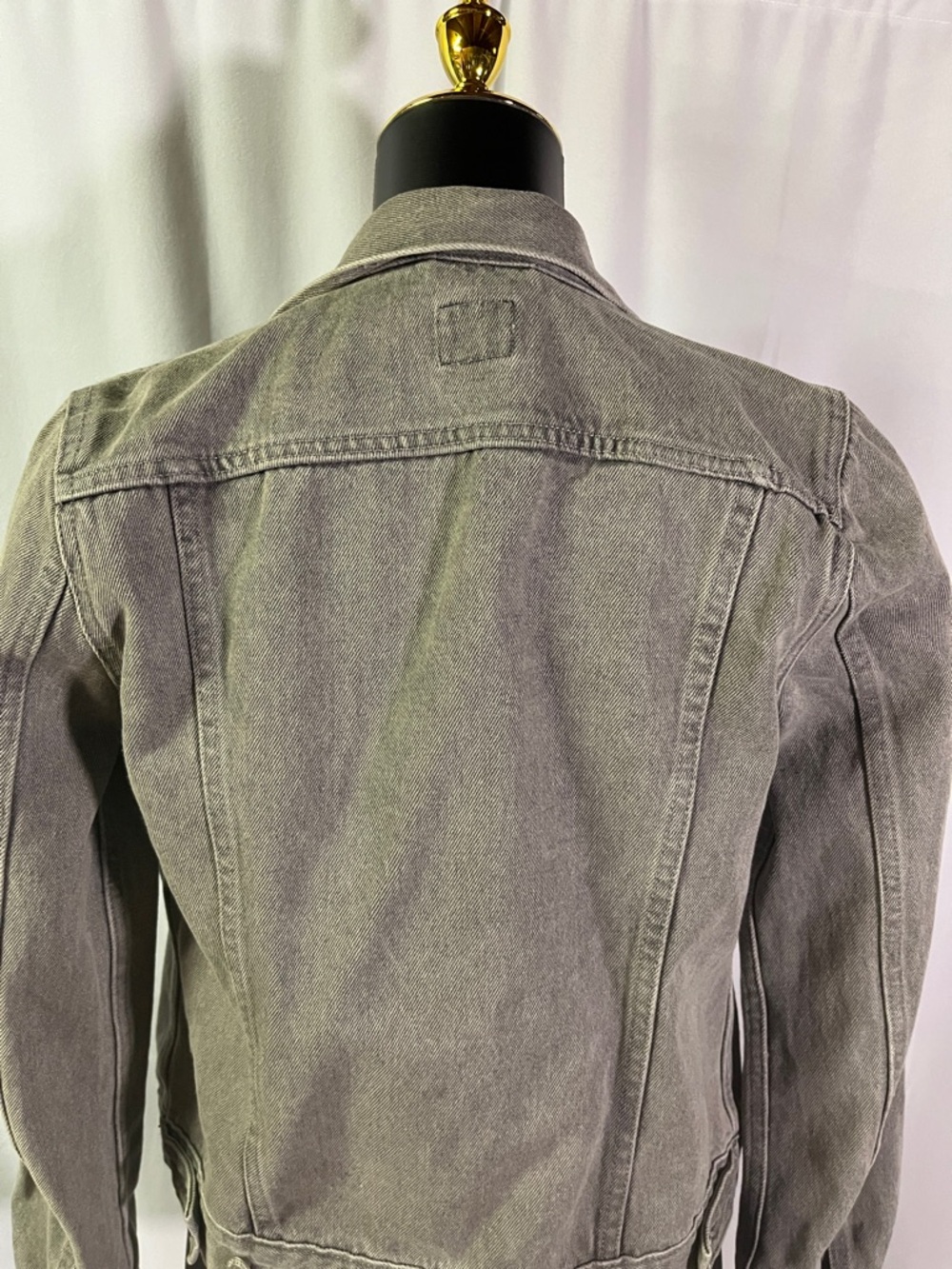 Gap Washed Grey Icon Cropped Denim Jacket - Picture 10 of 16